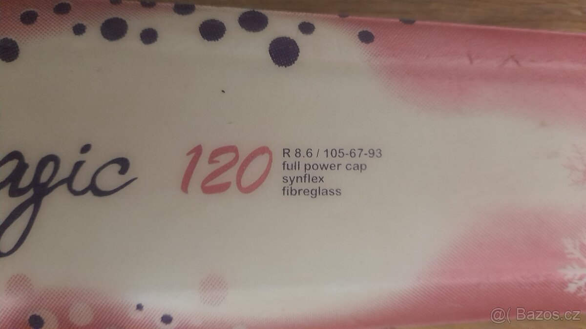 Lyžařský set dívčí-sjezdové lyže -120, hůlky, boty 23,5 - 3