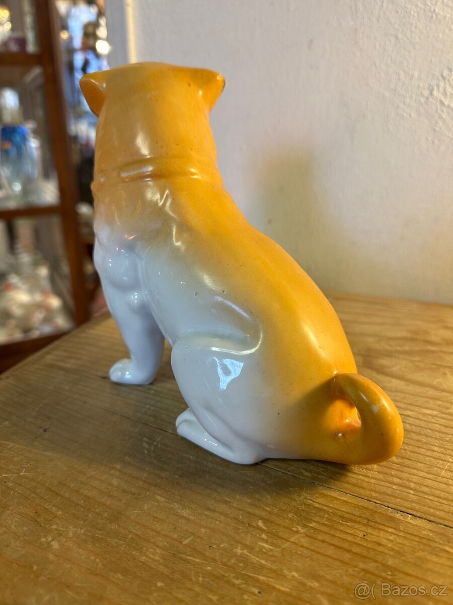 Starožitná soška mopsík, Victoria Schmidt - 3