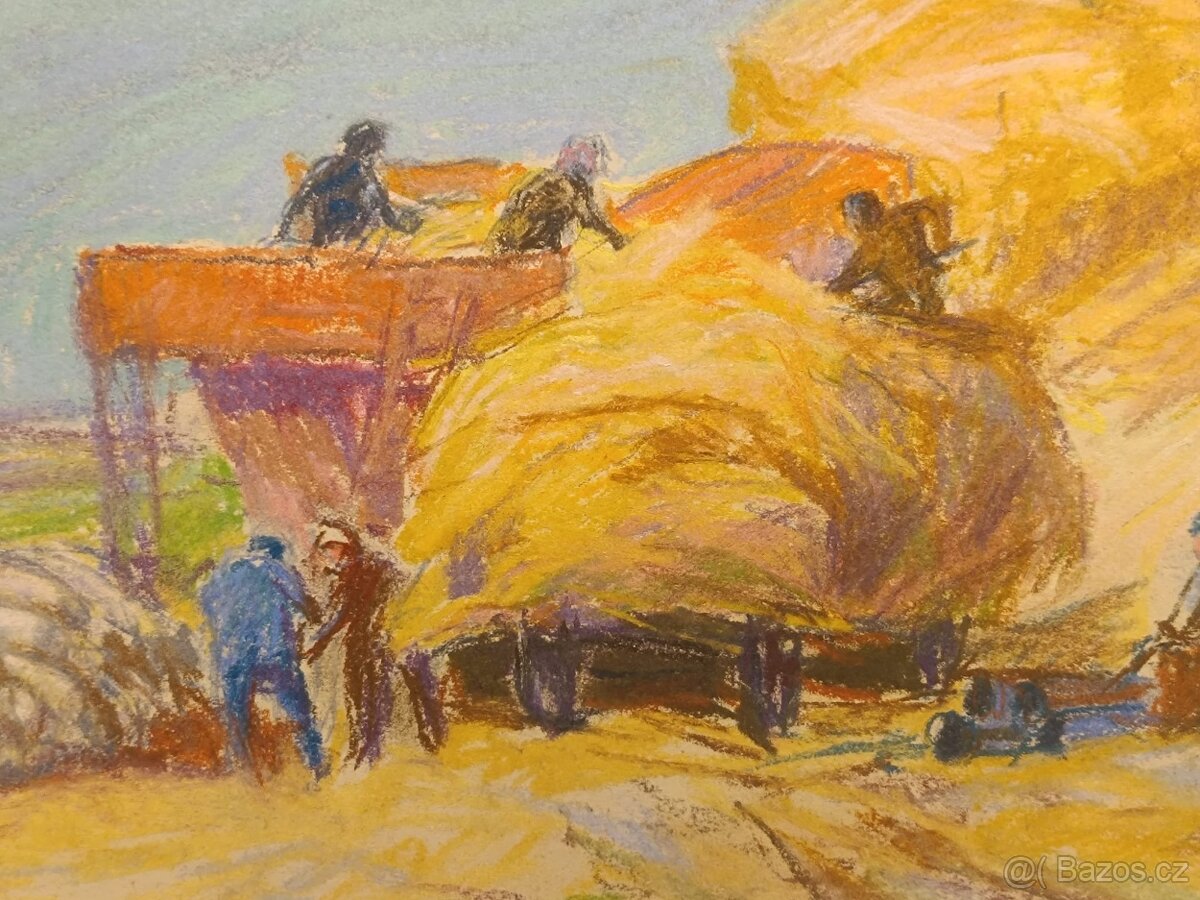 Obraz Jaroslav Kovář, Žně 66x80cm - 3