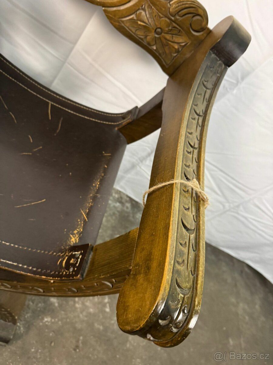 Starožitné renesanční křeslo (135002) - 3