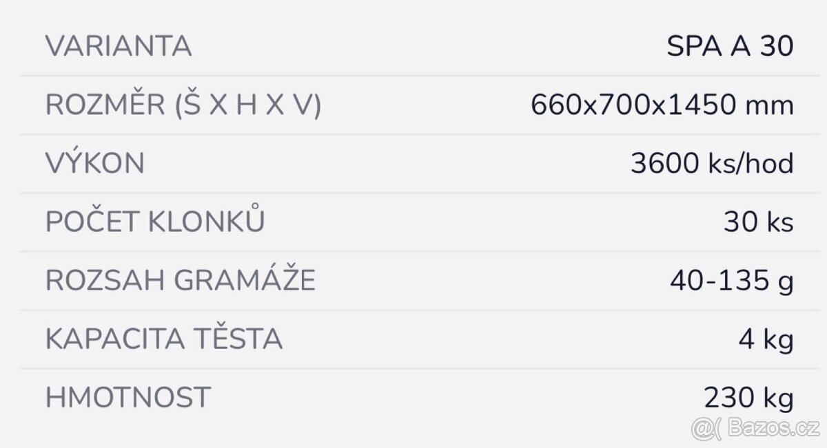 DĚLIČKA TĚSTA VITELLA SPA 30 - 3