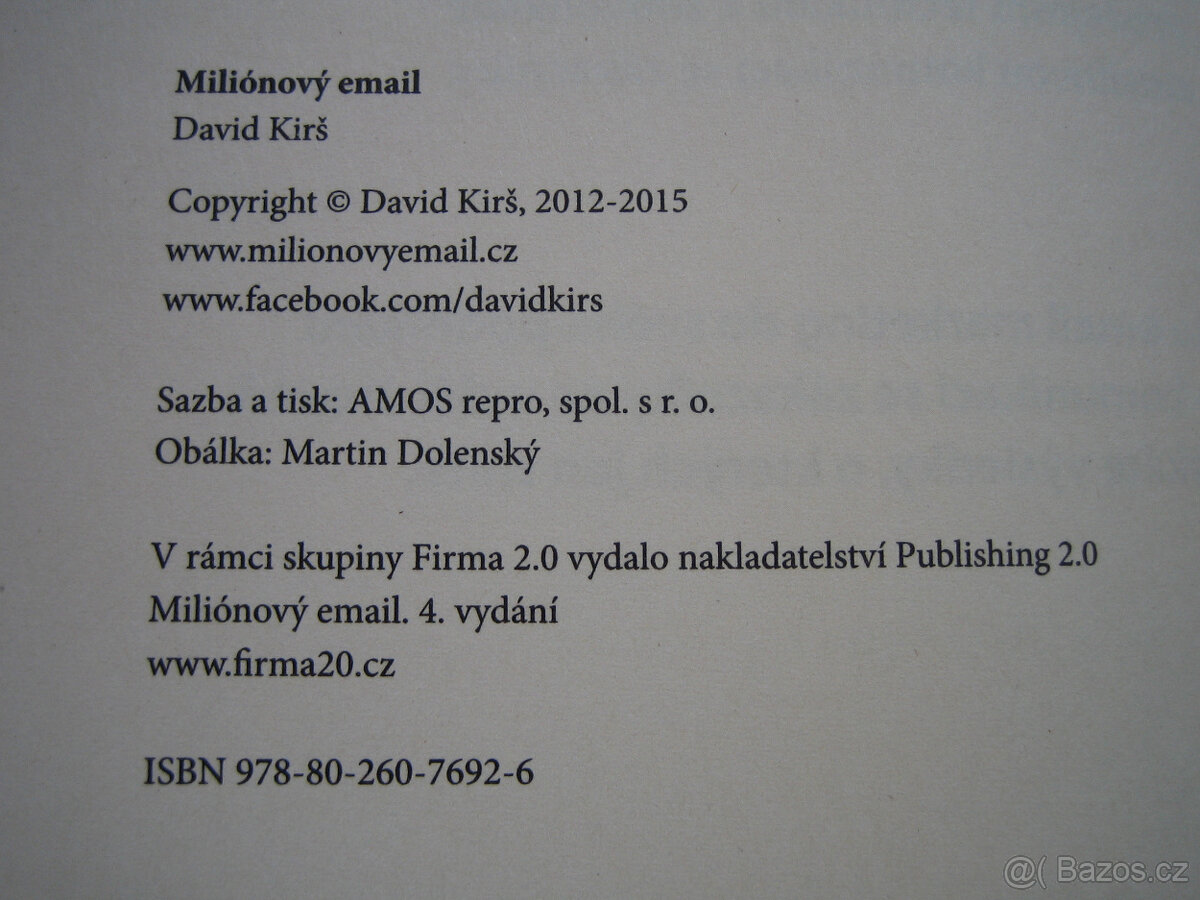 Miliónový email (D. Kirš) - knih - 3