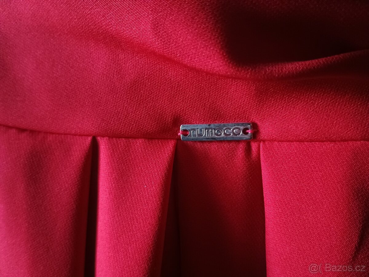 Červené dlouhé šaty Numoco velikost 38 - 3