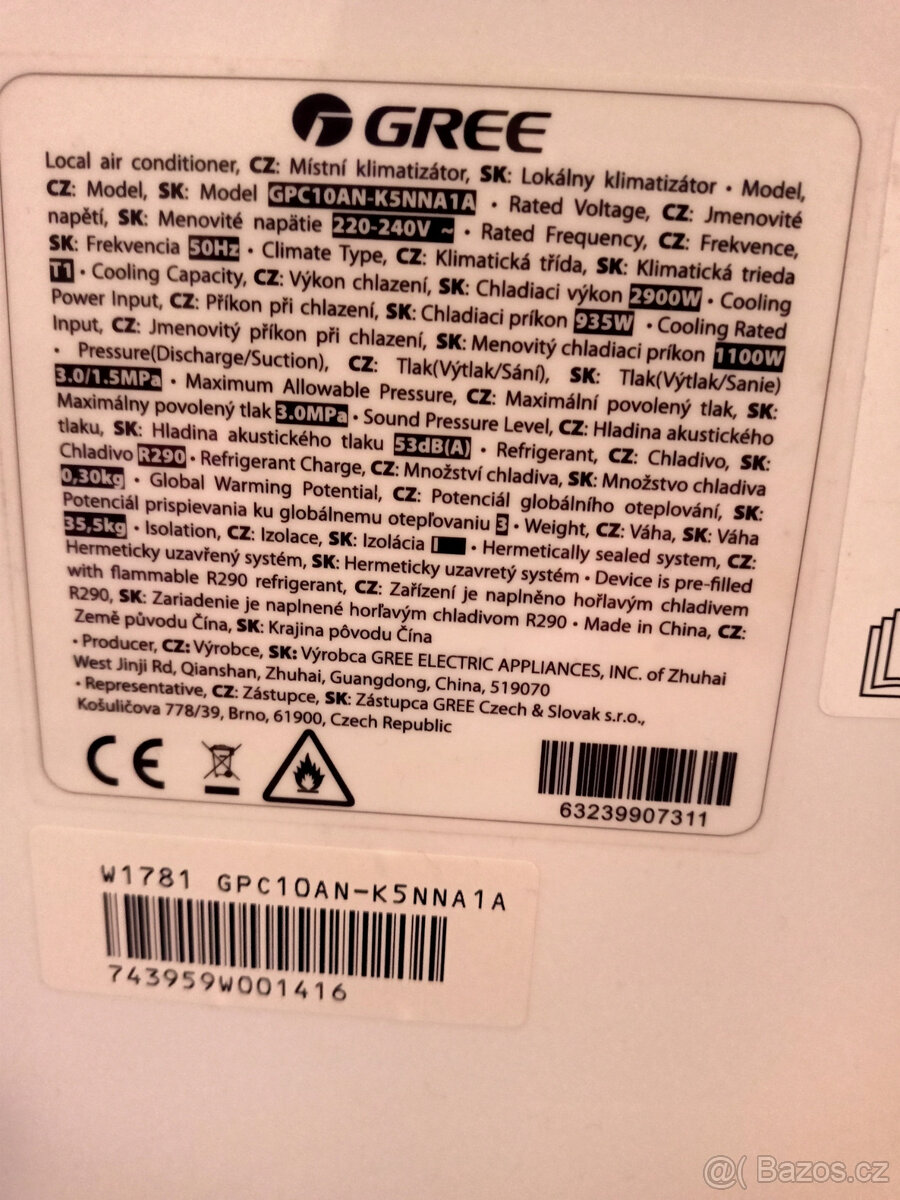 Mobilní klimazizace GREE - WIFI - 3