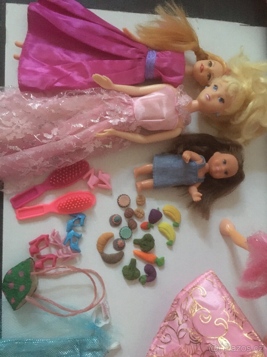 Koník, oblečení a jídlo pro barbie - 3