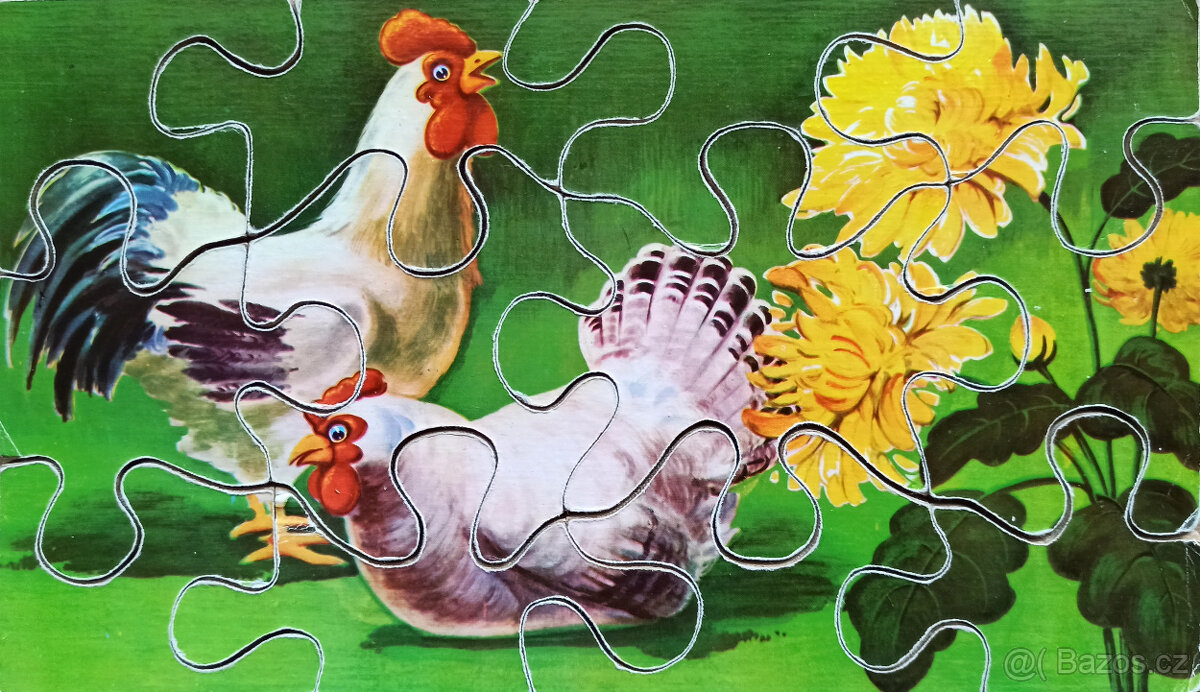 Puzzle "Kohout a slepice" a "Rybář" - 3