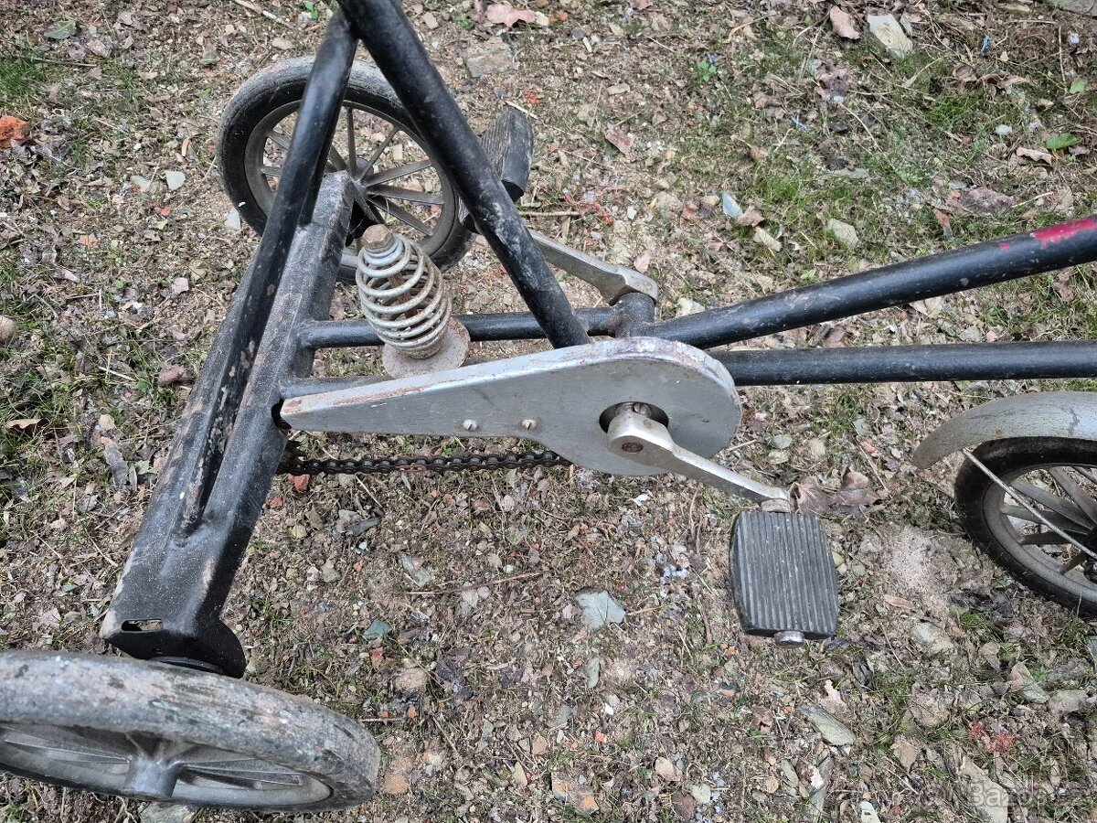 Retro historicka trikolka, original, odpruzena - 3