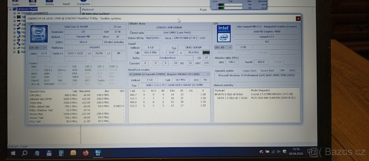 Lenovo ThinkPad T540p na N.D - 3