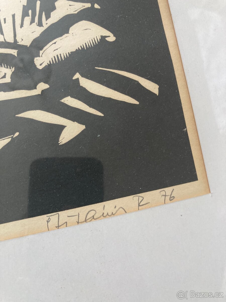 Rostislav Štěpáník - krajina s koněm / sign. tisk / 1976 - 3