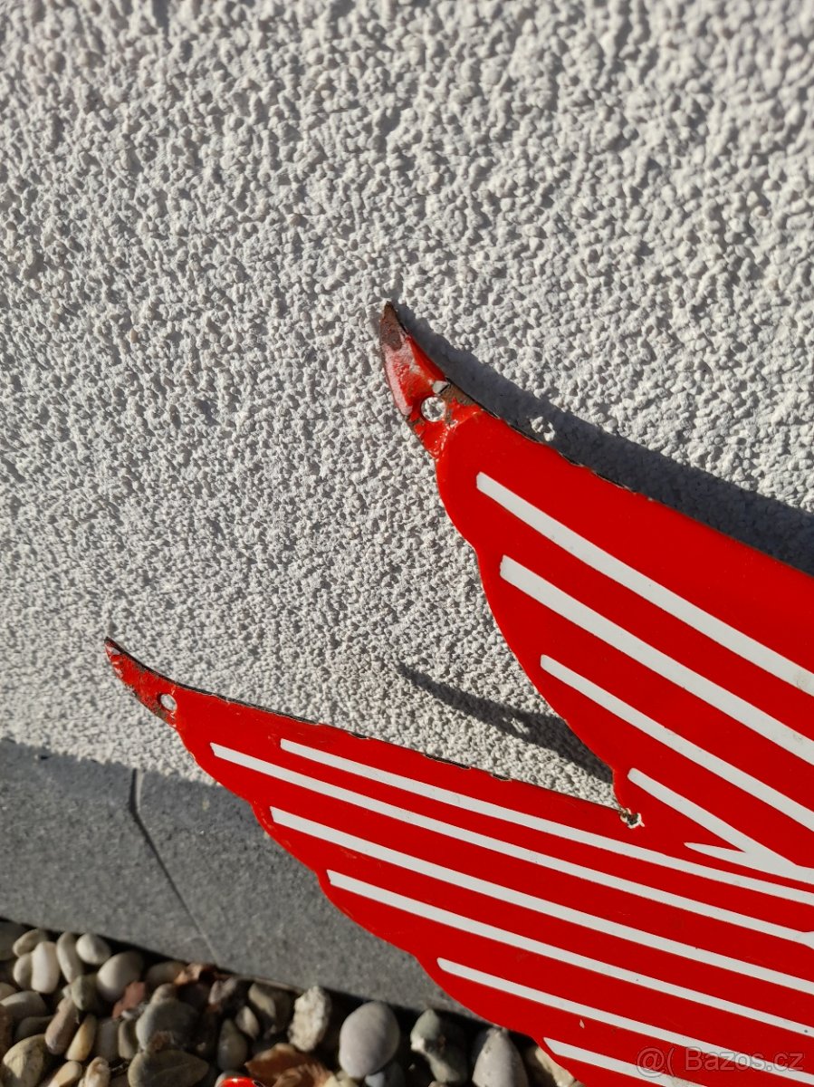 Stará reklamní cedule Mobil oil smalt - 3