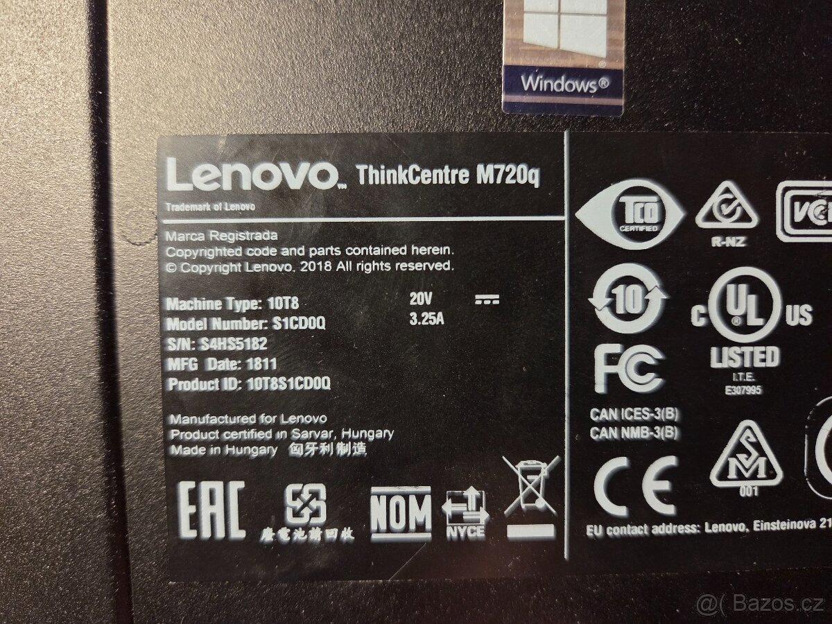 Lenovo ThinkCentre M720q i3-8100T - 3