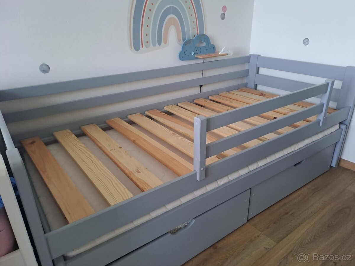 Dřevěná postel Audra 90x200 - 3