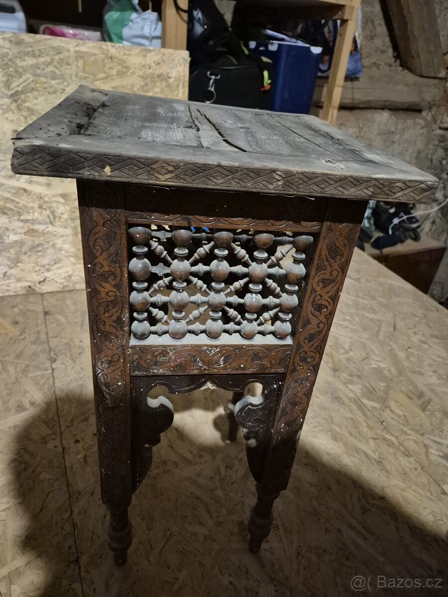 Starožitná stolička , stolek , polička - 3