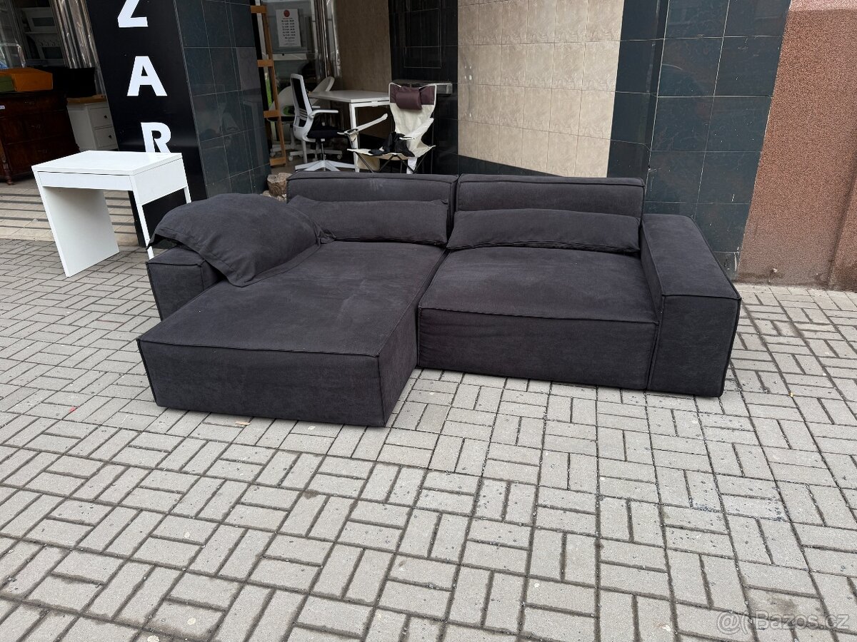 Rohová sedačka variabilní šedá - 3
