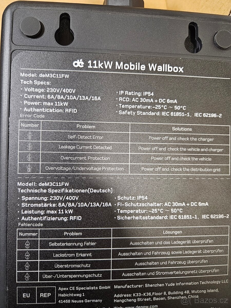 Elektro nabíječka De Mobile wallbox with socket- Nová,rozbal - 3