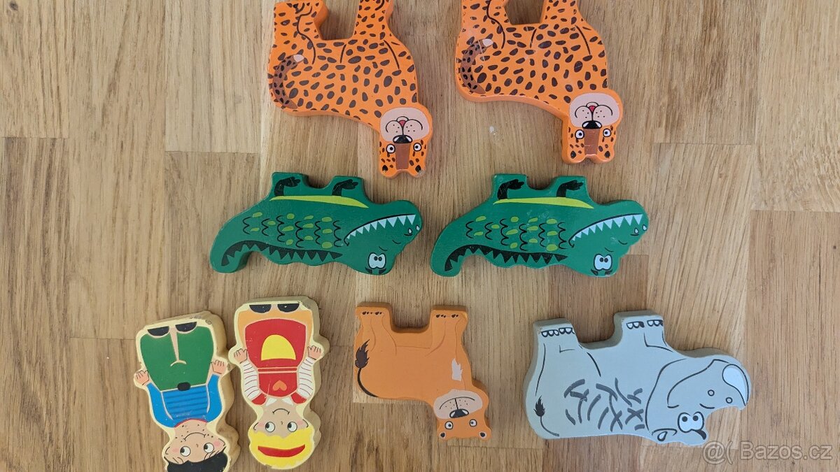 dřevěné hračky - loď a zvířátka - 3