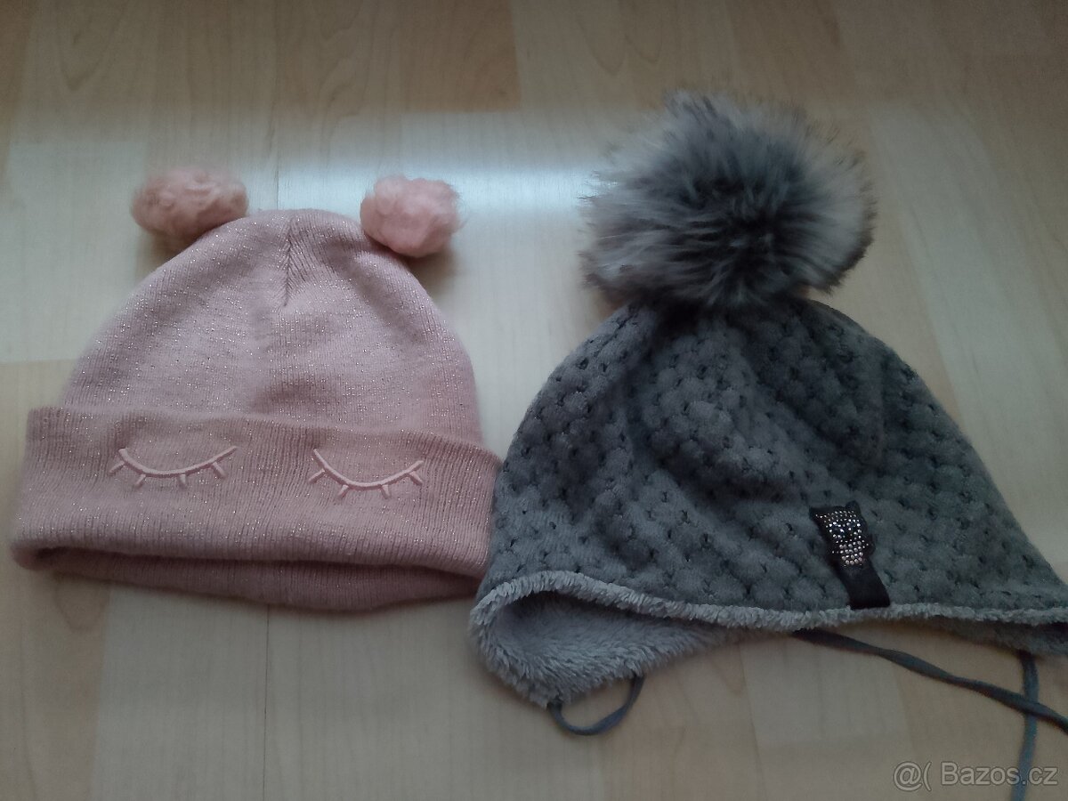 Zimní čepice dívčí vel.3-5 let - 3