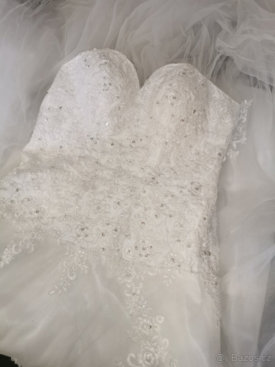 Svatební šaty vel 42-44 - 3
