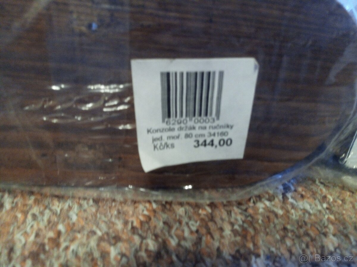 Držák dřevěný jednoduchý d.80cm hl.13cm nový - 3