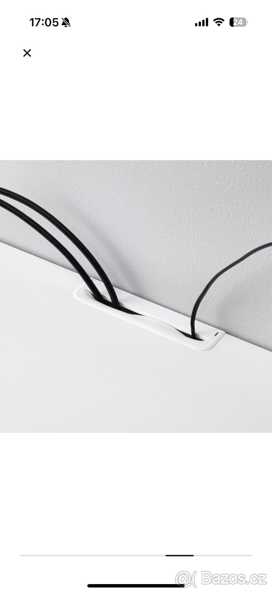 TV stolek na zeď s dřevěnou deskou - 3