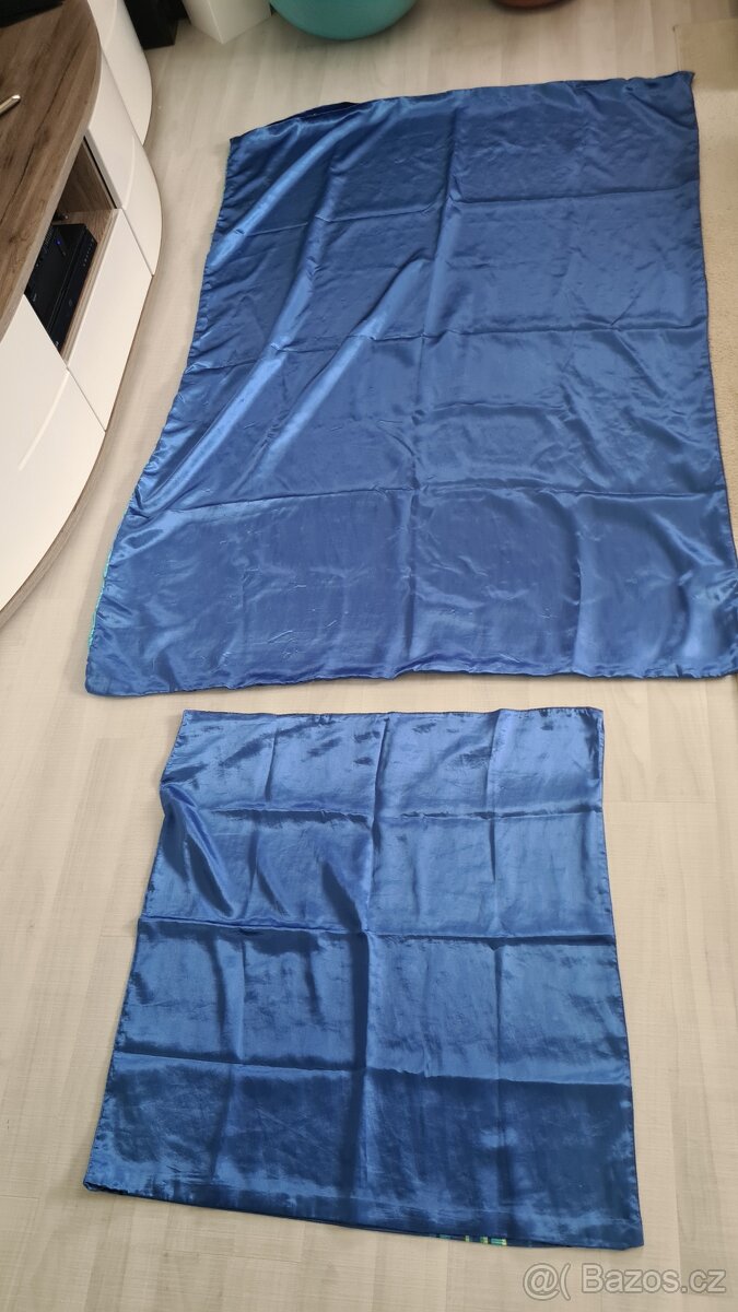 Modré saténové povlečení - 3