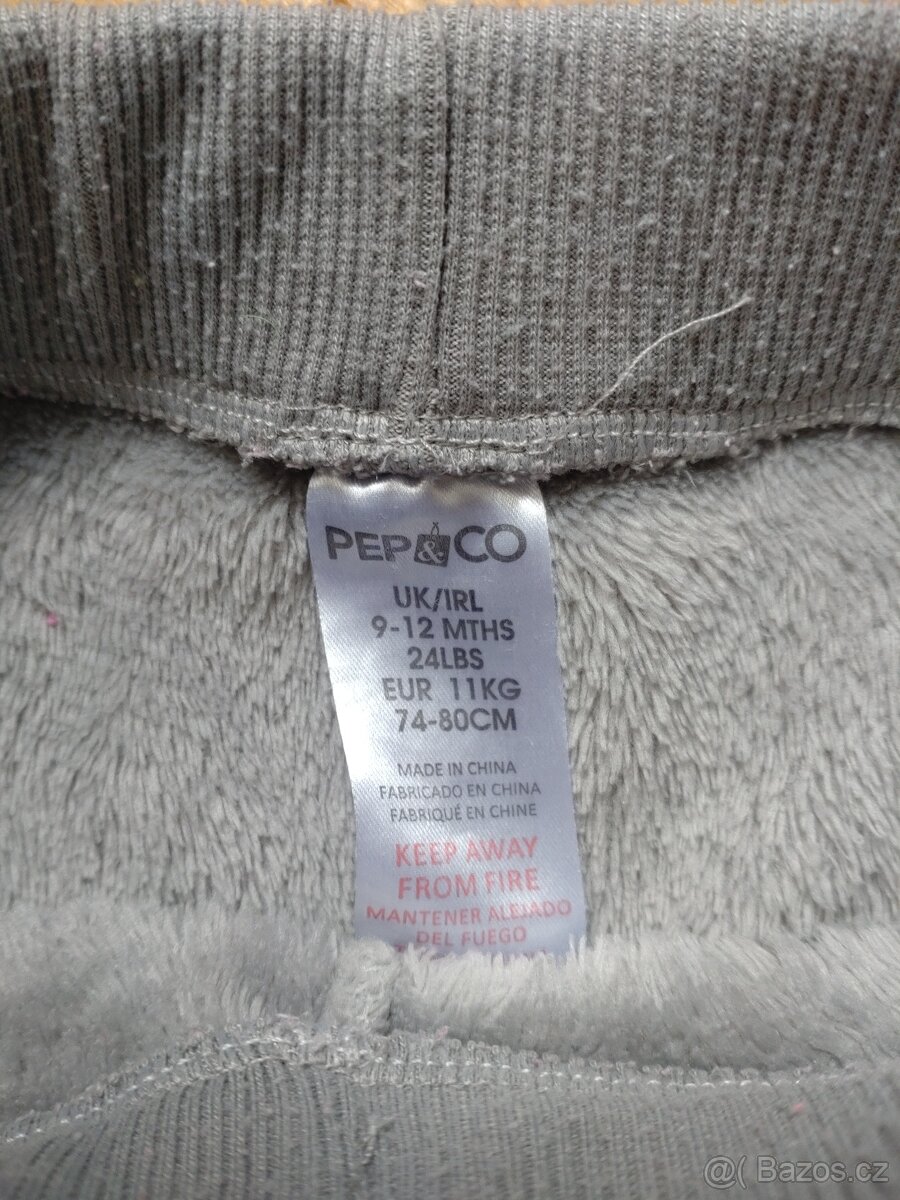 Tepláky hrubé, chlupaté (74/80) - 3