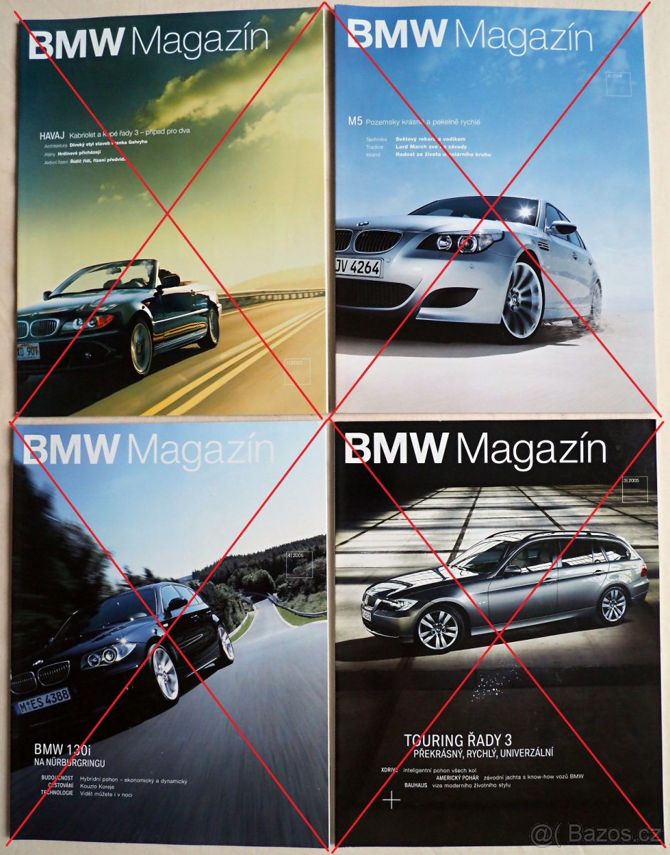 BMW magazín + speciál + katalogy X5 E53, řada 3 E92, M6 - 3