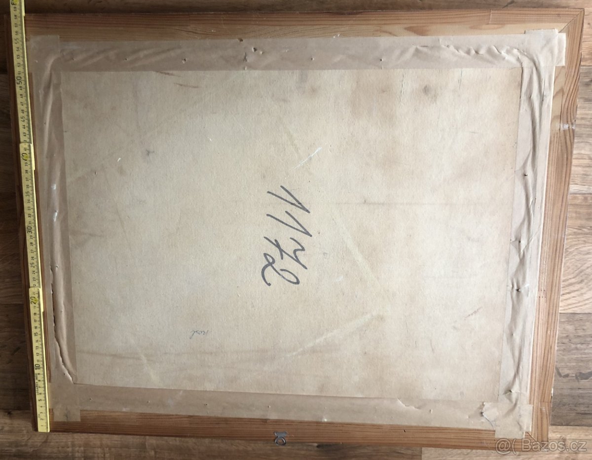 Starožitný obraz: Zátiší s knihou a kalichem - 3