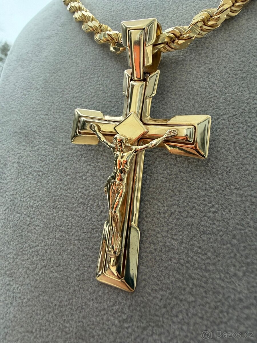 Zlaty kříž - přívěsek 19.67g 585 14k - NOVY NENOŠENÝ ZLATO - 3