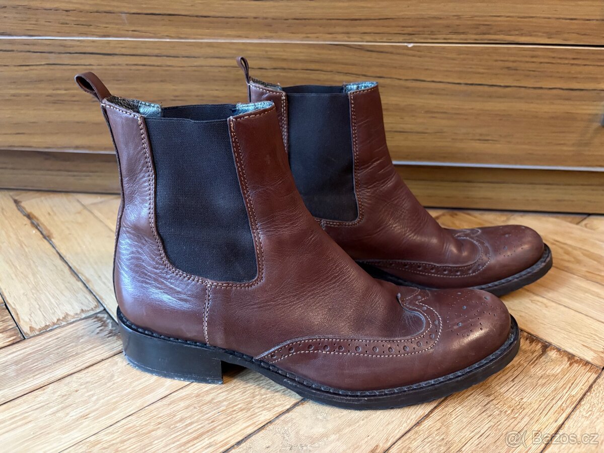 Dámské kožené chelsea boty Baťa (39/40) - 3