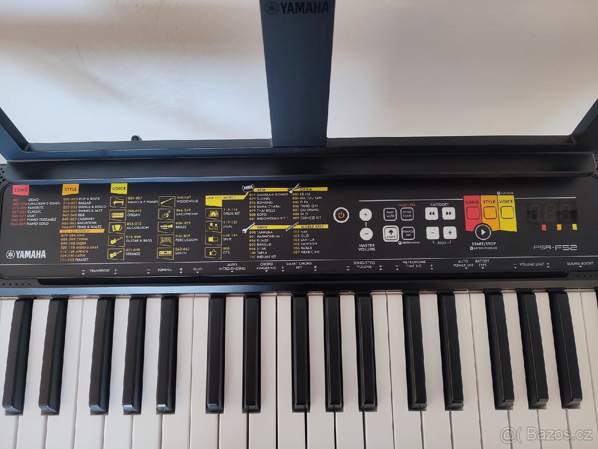 Klávesy Yamaha PSR-F52 + stojan zdarma - 3