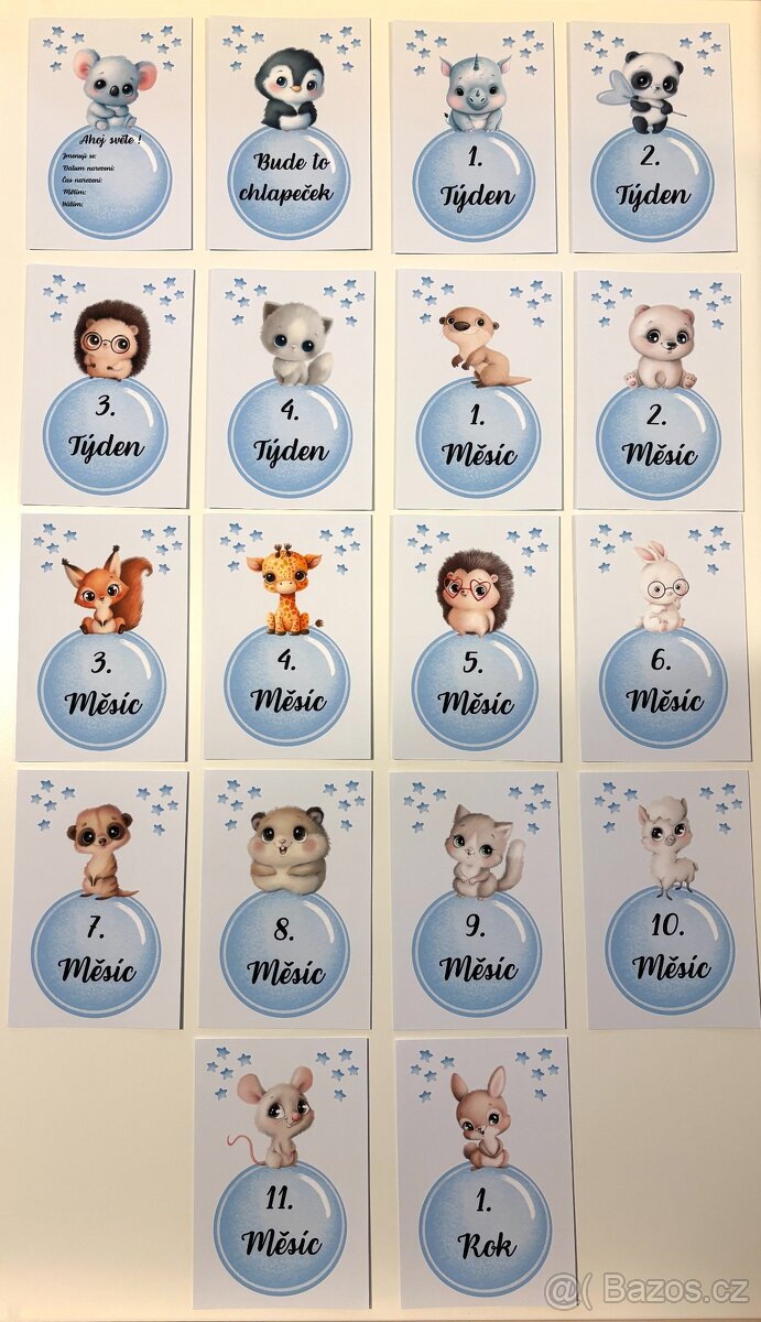 Milníkové kartičky pro chlapečka - 3