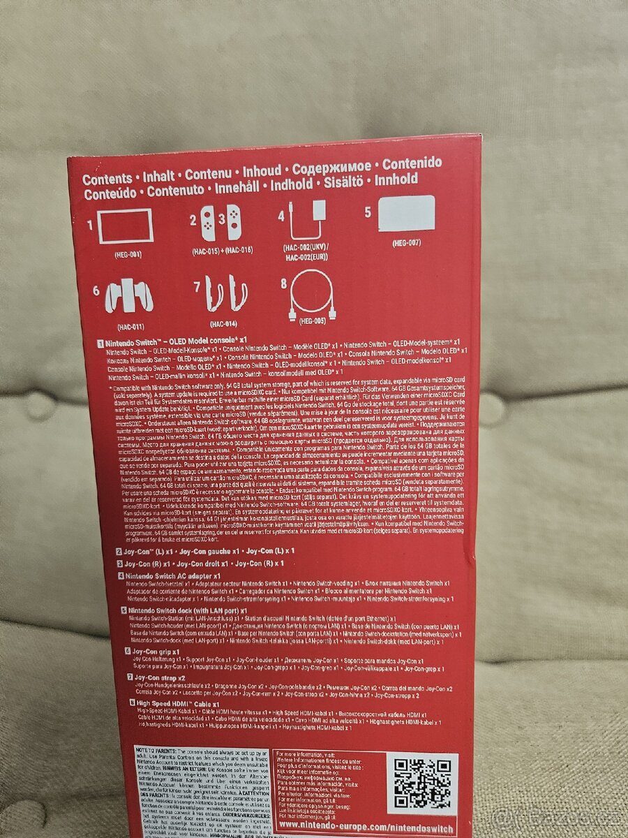 Nintento Switch (model OLED), barva: bílá, 7palcový displej - 3