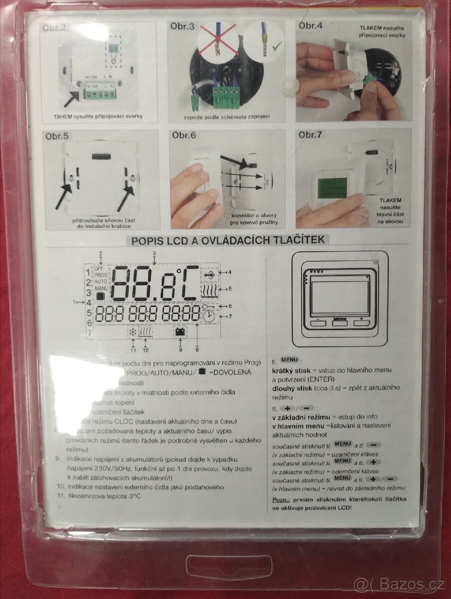 Digitální termostat podlahového topení - 3