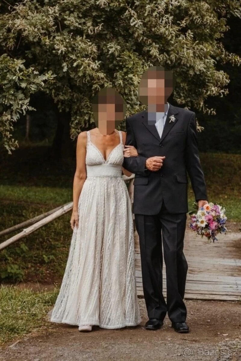 Svatební šaty vel. 36-38 - 3