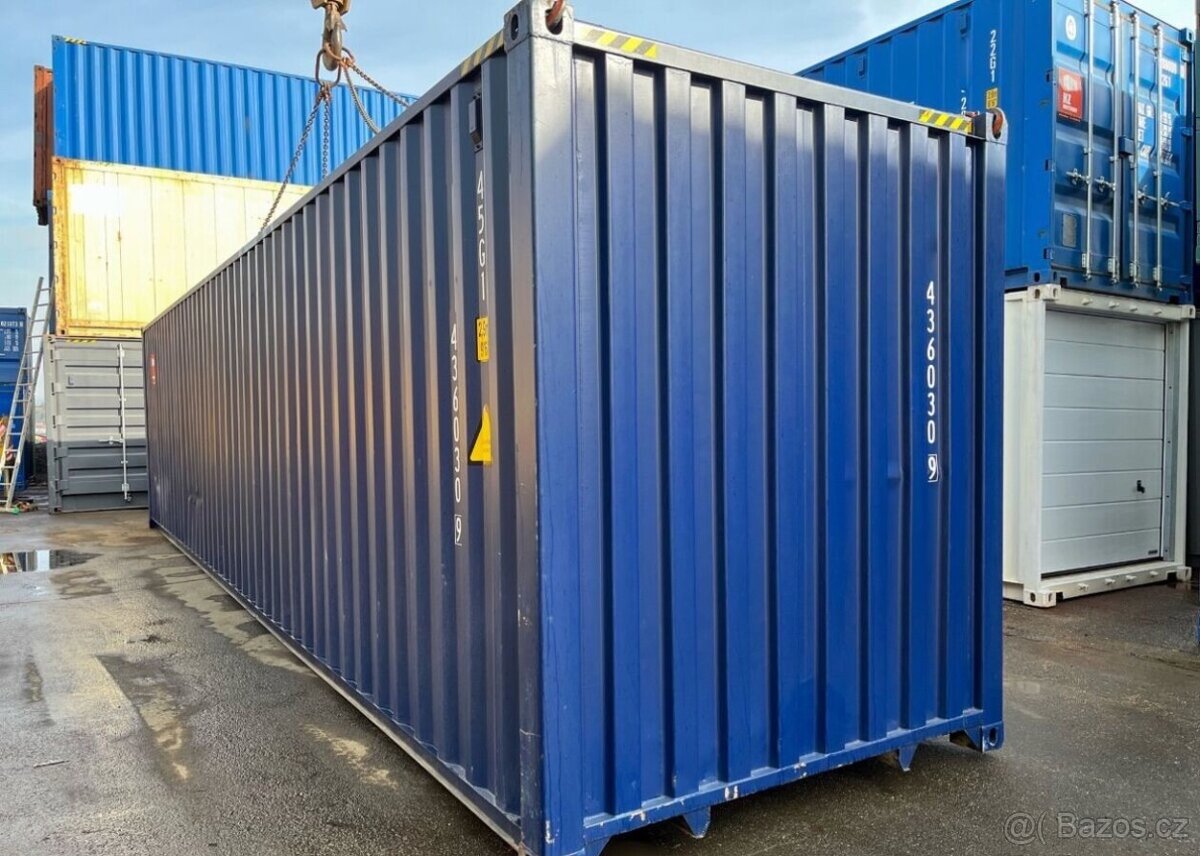 Lodní kontejner modrý 40HC DODÁNÍ ZDARMA - 3