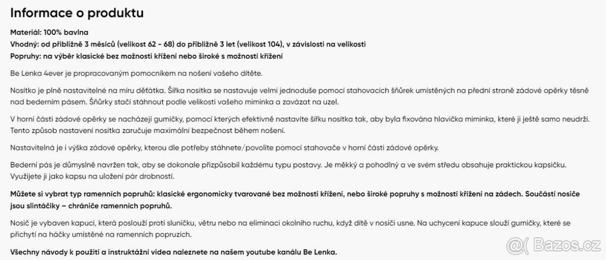 Nosítko Be Lenka od 3m cca do 3let - 3