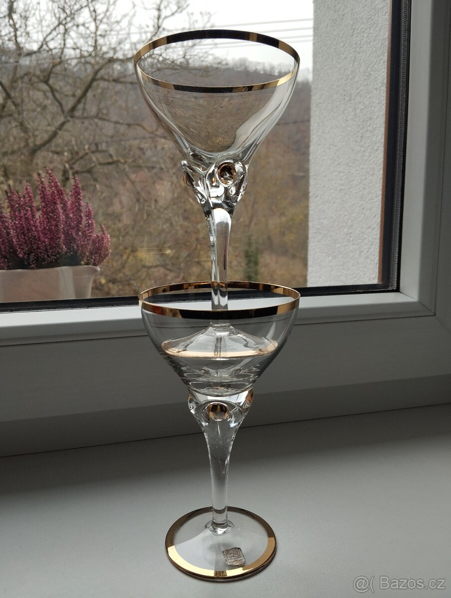 dvě sektové sklenky - Zlatá Zuzana - 3