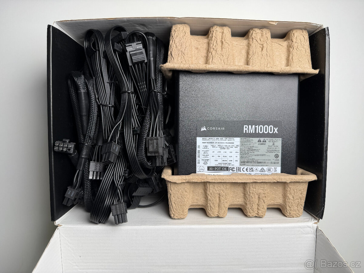 Corsair RM1000x 1000W Gold – Plně modulární, Top Stav - 3