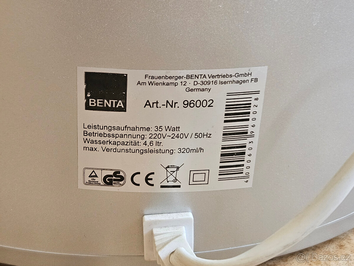 ZVLHČOVAČ VZDUCHU - BENTA - 3