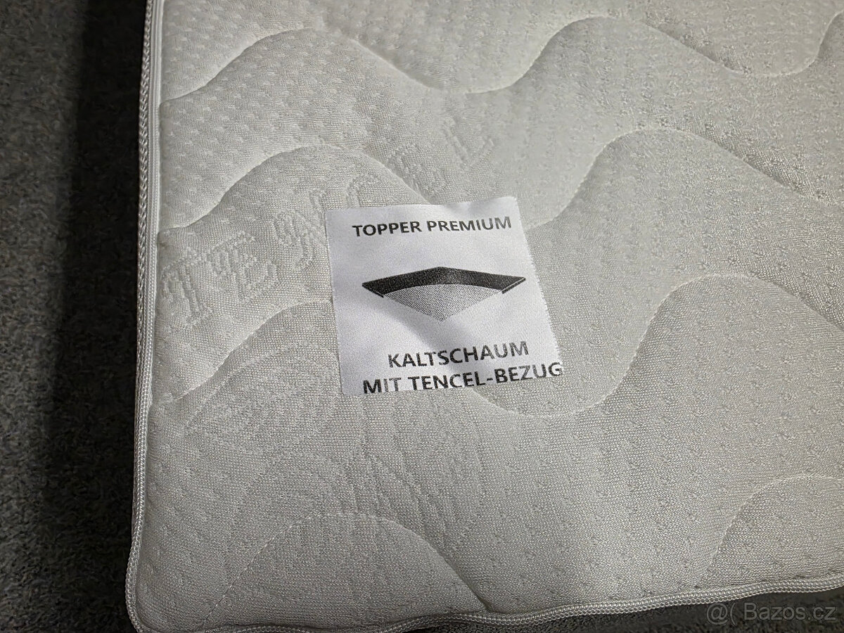 Nová šedá boxspring postel CLASIK 180x200 cm - 3