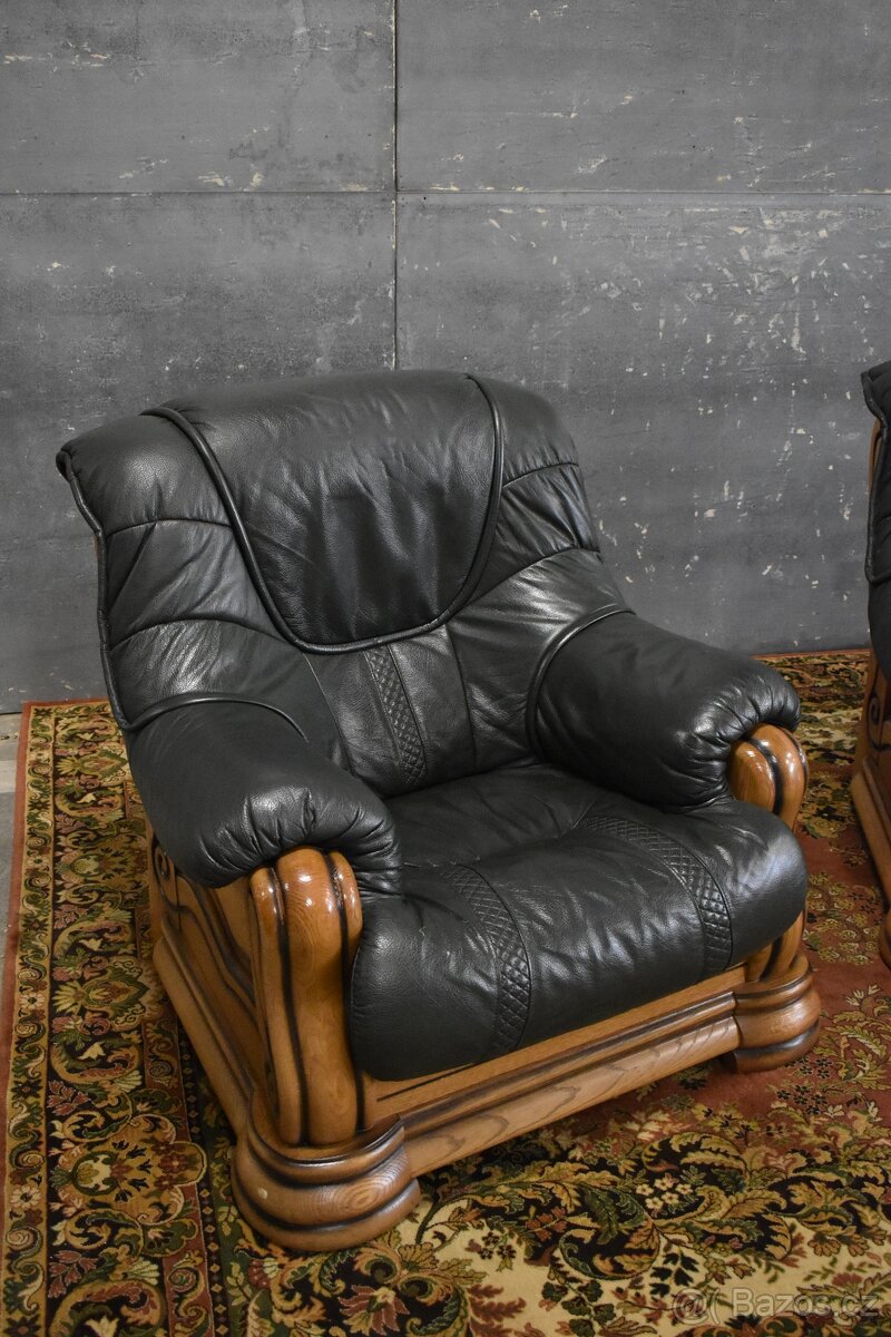 Sedací souprava kožená 2+1 - 3