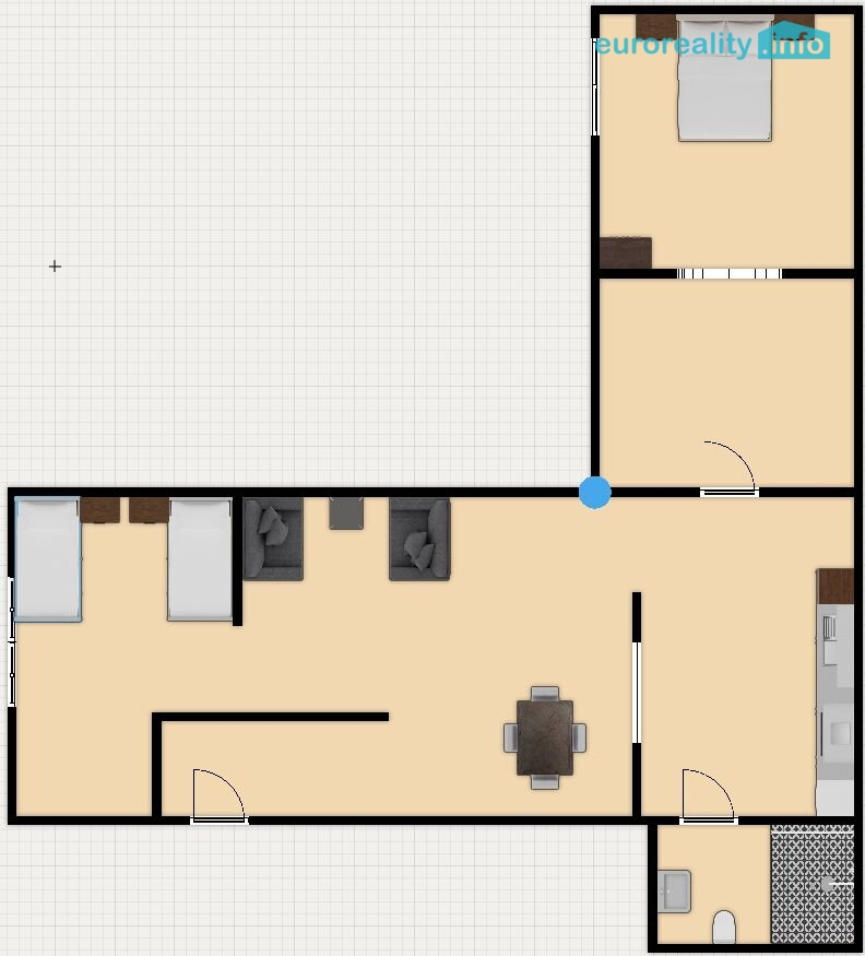 Pronájem, apartmán 2+1, 80 m2, Plzeň - město, ul. Zbrojnická - 3