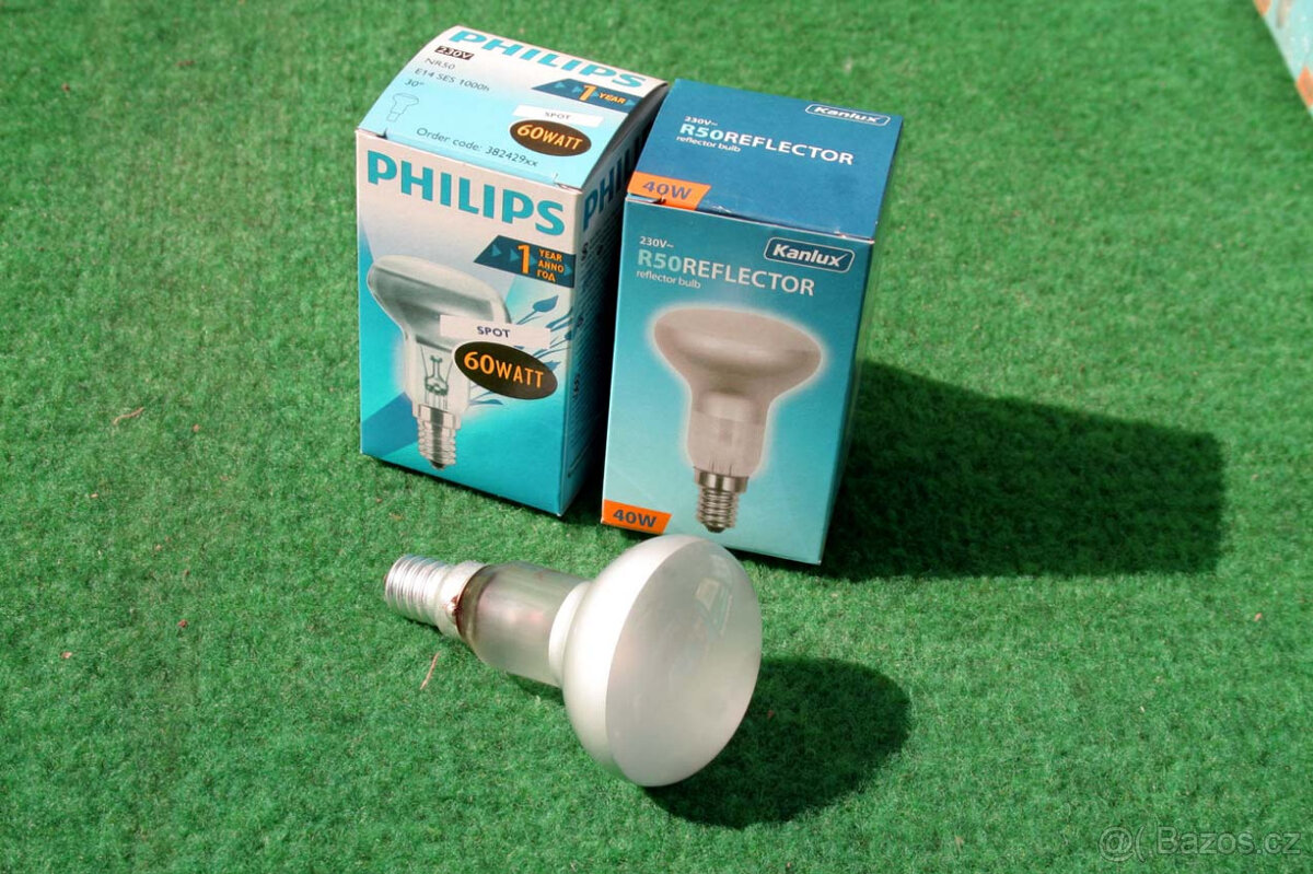 Nové žárovky reflektor E14+E27 25-100W - 3