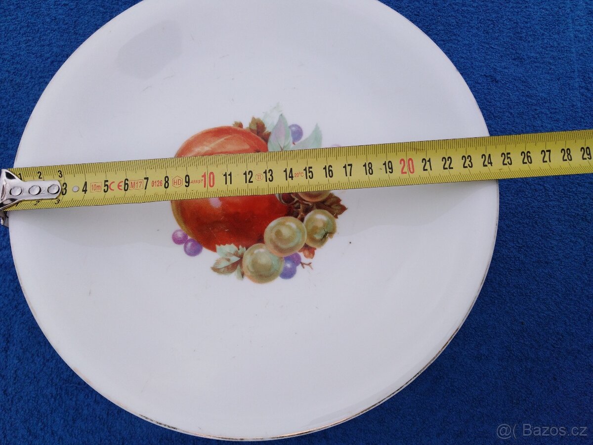 Starožitný porcelánový podnos na nožce - 3