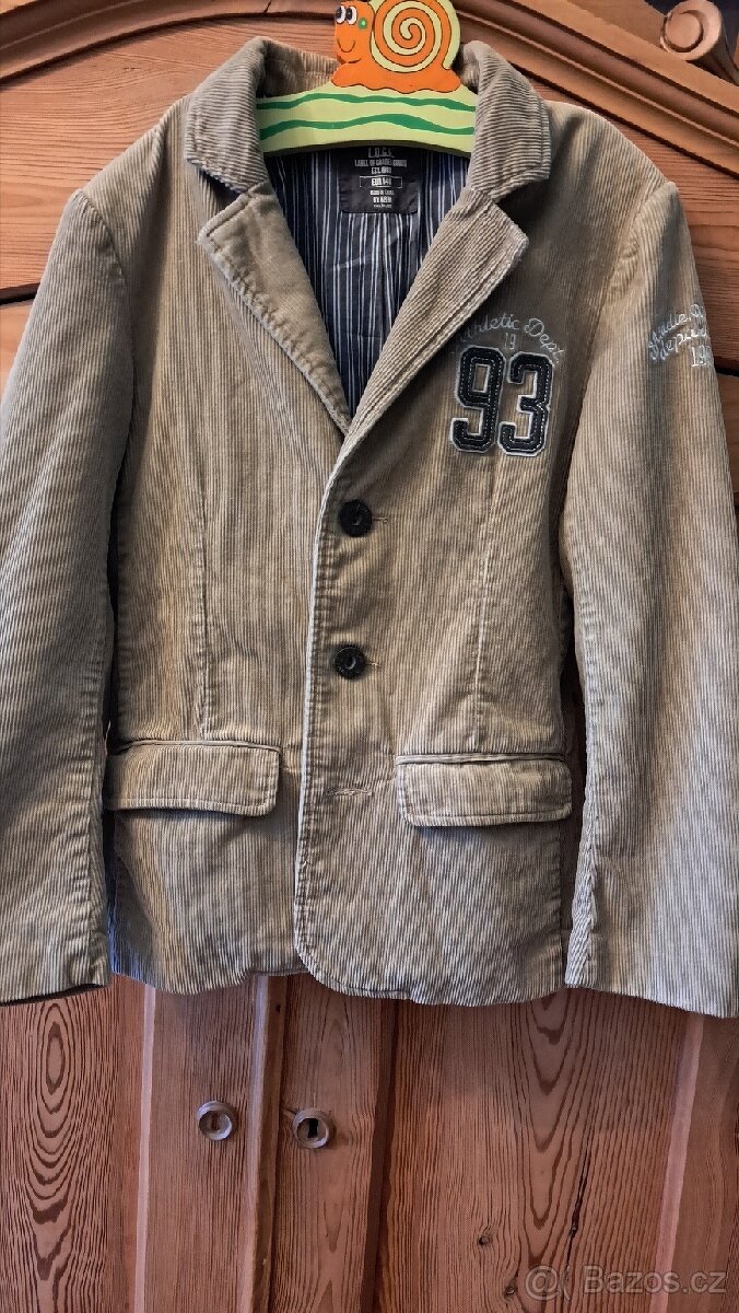 Manšestrové světlé sáčko H&M, vel.146 - 3