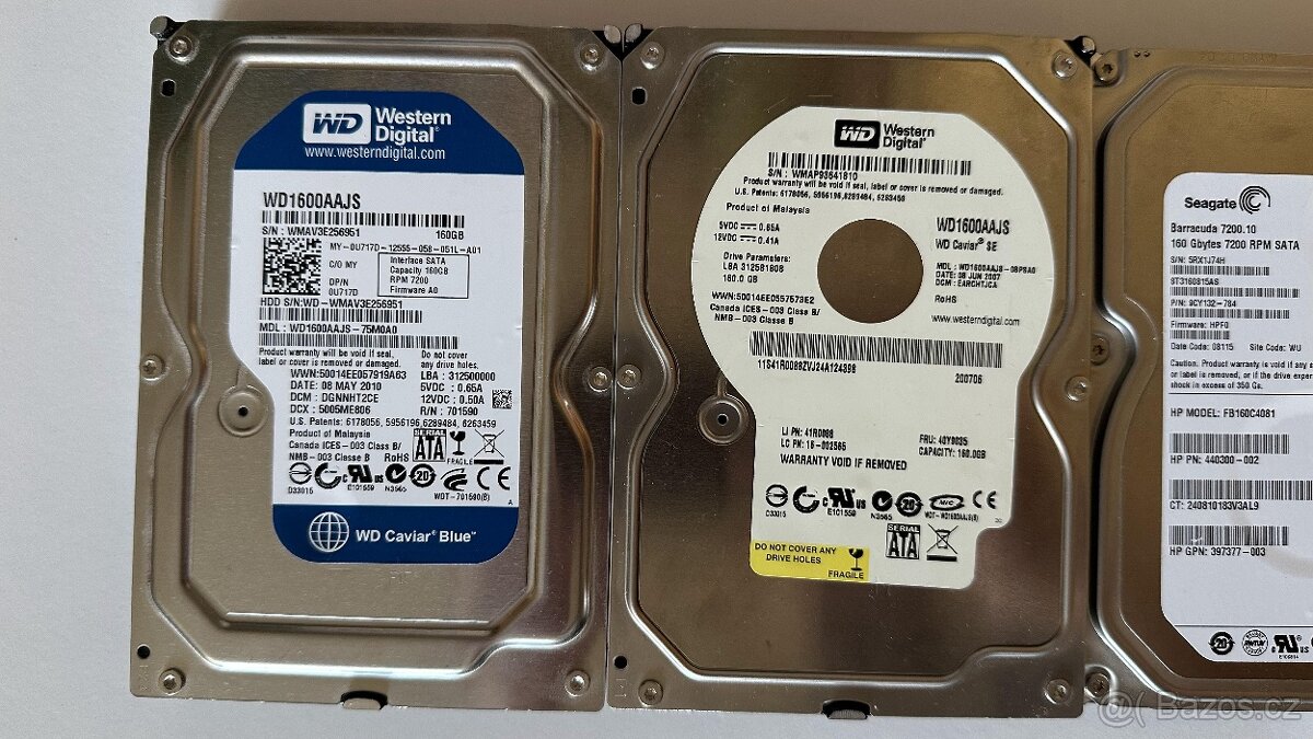 Pevné disky 160GB / SATA / 3,5" - 3