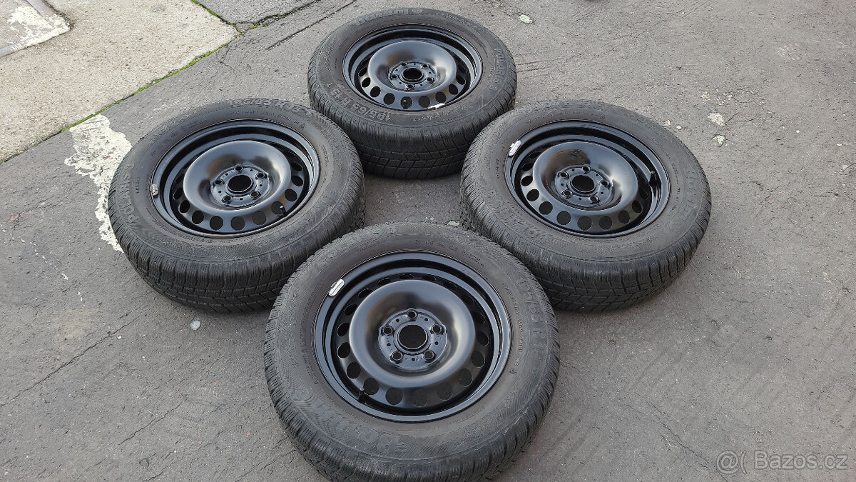 Pěkná zimní kola 15" 5x112 ET43 Octavia 3 + Golf 7 - 3