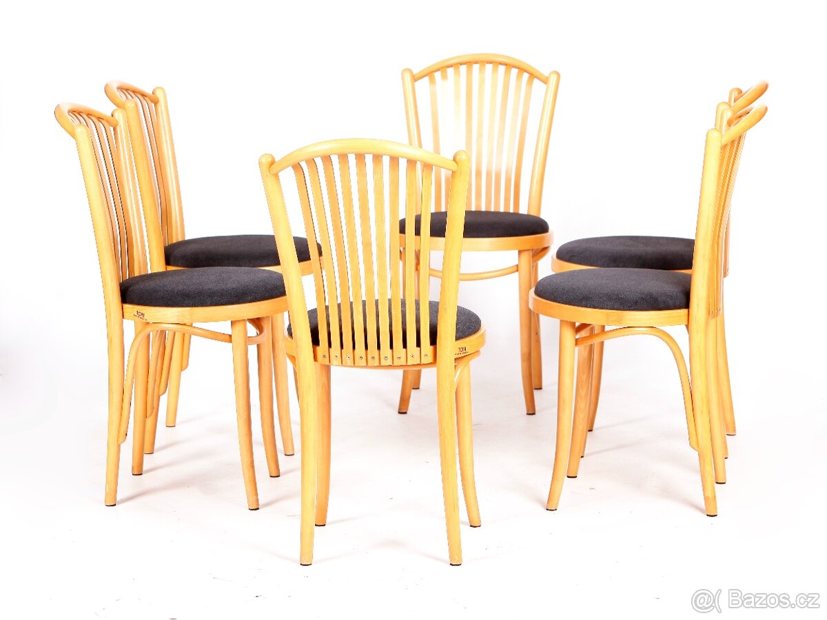 Jídelní židle TON, 6x přečalouněné židle - 3