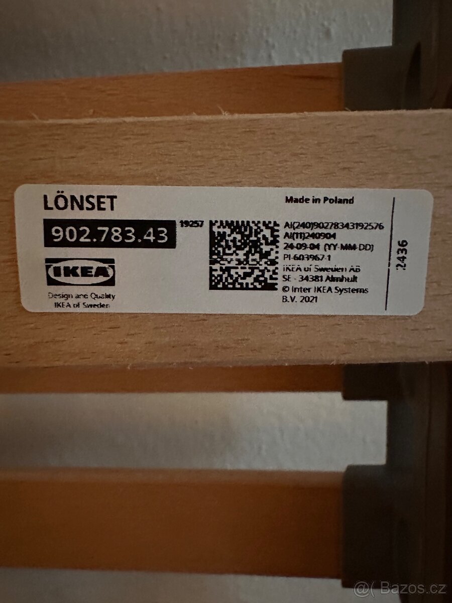 LÖNSET - 2x Lamelový rošt, 90x200 cm, Ikea - 3